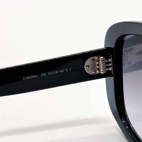 NEW CL40299U 01B CELINE SUNGLASSES BLACK GRAY WOMEN EYEWEAR - Picture 7 of 9